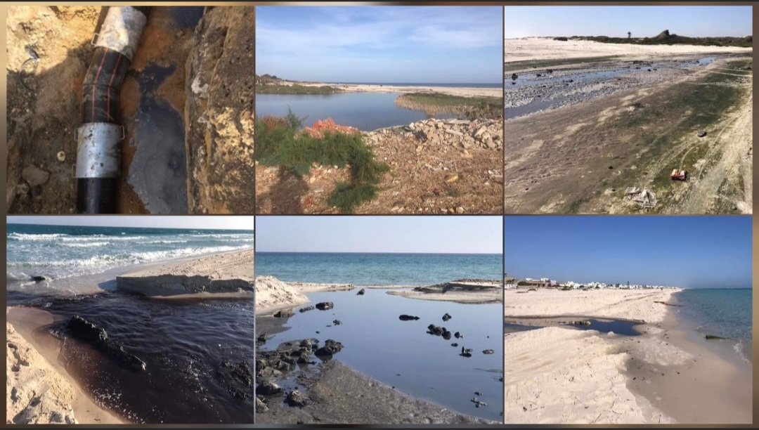 منزل تميم .. وضع بيئي متردي  و مياه الصرف الصحي غير المعالجة تصب  في البحر